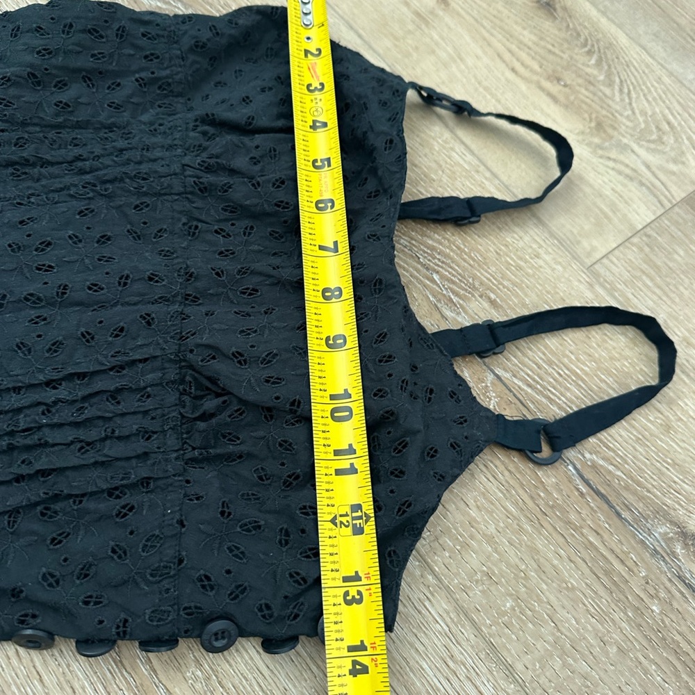 Luella 100 percent cotton Black Eyelet Zipper Back dress 5 - Picture 7 of 11